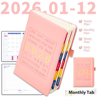 2026 Planner A5 Vintage Hàng ngày & Hàng tuần & Hàng tháng Sổ tay Da PU Chương trình nghị sự Quà tặng Lịch trình Sổ tay & Sổ ghi chú Trường học Văn phòng phẩm Vật tư