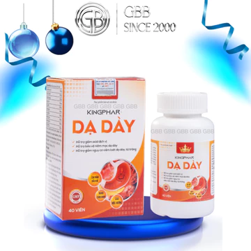 Viên uống dạ dày Kingphar hỗ trợ giảm nguy cơ viêm loét dạ dày, tá tràng (1 Lọ/ 40 viên)