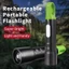 Đèn pin ngoài trời DONOVANQQ, Đèn pin LED đa chức năng chống nước, Đèn chiếu sáng bỏ túi Laser trắng sáng cao có móc cắm trại đi bộ đường dài