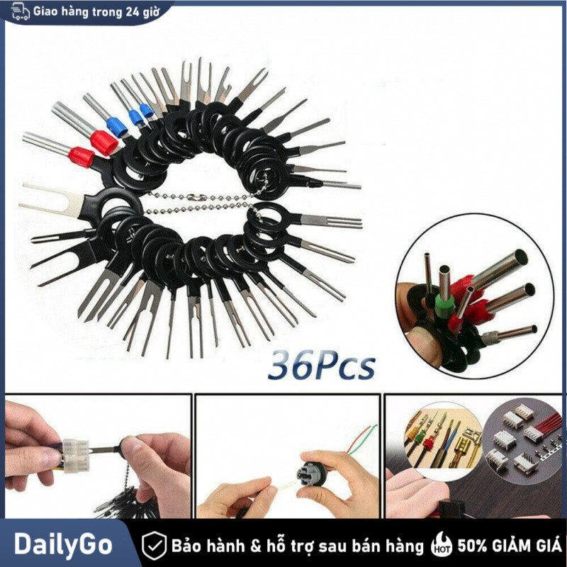 Bộ công cụ mở khóa giắc điện chuyên nghiệp, 36 món phù hợp tháo giắc đa dạng xe