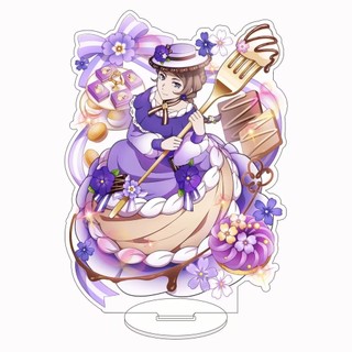 The "Bungou Stray Dogs" standees and collectibles are related to the anime "Dazai Osamu, Edogawa, Ranpo, Akutagawa