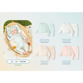 Chaang AW2025 Bộ dài cúc giữa Harvest cho bé T10.3