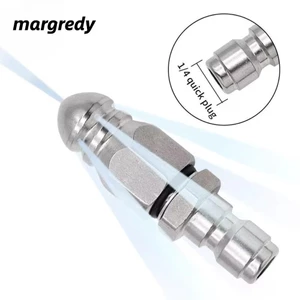 MARGREDY Máy rửa áp lực cống thoát nước Vòi phun, Phụ kiện giặt G1 / 4 "Vòi phun áp lực, Đầu chuột thoát nước làm sạch áp lực thoát nước Vòi phun