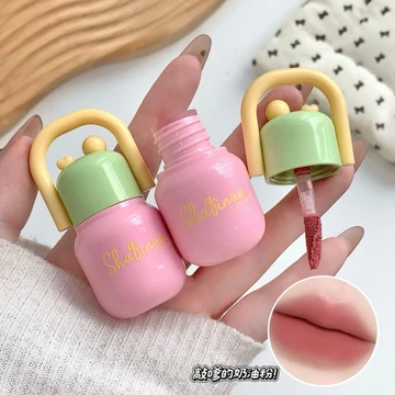 SHAQINUO Mang Nồi Nhung Môi Bùn Chơi Bóng Son Men Nhung Mờ Mềm Sương Kem Chống Dính Khô Son Bóng