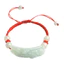Vòng tay ngọc bích tự nhiên Pixiu - Ngọc Icy xanh nhạt - Dây bện đỏ - Thủ công - 10mm - Có giấy chứng nhận & hộp