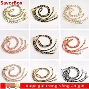 SAVORBOX Phụ kiện dây chuyền không phai màu Dây đeo vai cao cấp Dây đeo túi có thể điều chỉnh Dây đeo dài