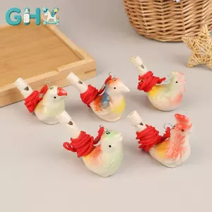 GHX 1 Màu Ngẫu Nhiên Vẽ Nước Chim Còi Gốm Nước Chim Còi Nhạc Cụ Dễ Thương Ngoài Trời Đội Thể Thao Còi VN