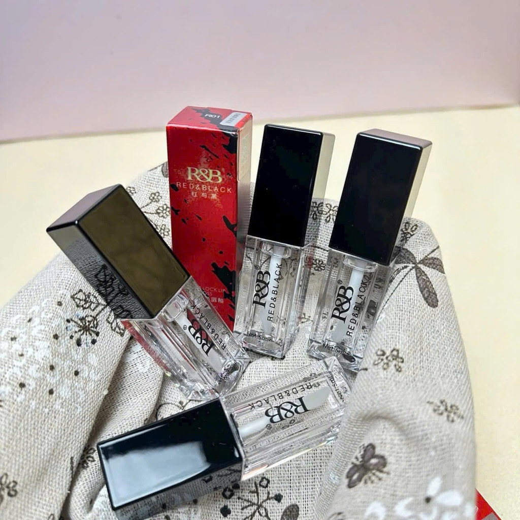 [HOẢ TỐC] Son Tint Bóng Red Black RB Trong Suốt Bắt Sáng Môi Căng Mọng, Không Bết Dính