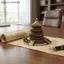 {AKIN} Mô hình ngôi nhà cổ bằng đồng thau Trung Quốc Các bức tượng nhỏ trang trí nội thất Giọng cho kệ sách Phòng khách Văn phòng Bộ sưu tập nghệ thuật vượt thời gian {a}