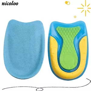 Đế giày NICOLOO, Gel silicon tăng chiều cao chèn cốc gót, Thiết kế đệm hiệu quả Hỗ trợ cốc gót chân Plantar Fasciitis Điều trị giảm đau Đế giảm đau Sử dụng