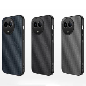 Dành Cho Realme 11 11x 5G Ốp Lưng Bằng Sợi Carbon PU Da Chống Sốc Cản