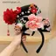 VFZ Hoa Phong Cách Trung Hoa Mũ sel Ngọc Trai Phong Cách Cổ Đại Công Chúa Tóc Vòng Hanfu Mũ Đội Đầu Hanfu Kẹp Tóc Nữ OTE