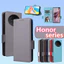 Ốp Điện Thoại Cho Honor X9 X9A X9B X9C Smart X9CSmart X5 X6B X6C X7 X7A X8 X8B X8C 4G 5G 2025 Vỏ Lật Họa Tiết Vải Lchee Bao Da Khe Cắm Giá Đỡ