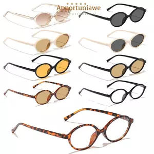 Kính mắt IAPPORTUNIA, Kính râm tròn nhỏ du lịch, Kính râm hình bầu dục bảo vệ UV400 bằng nhựa dành cho nam nữ