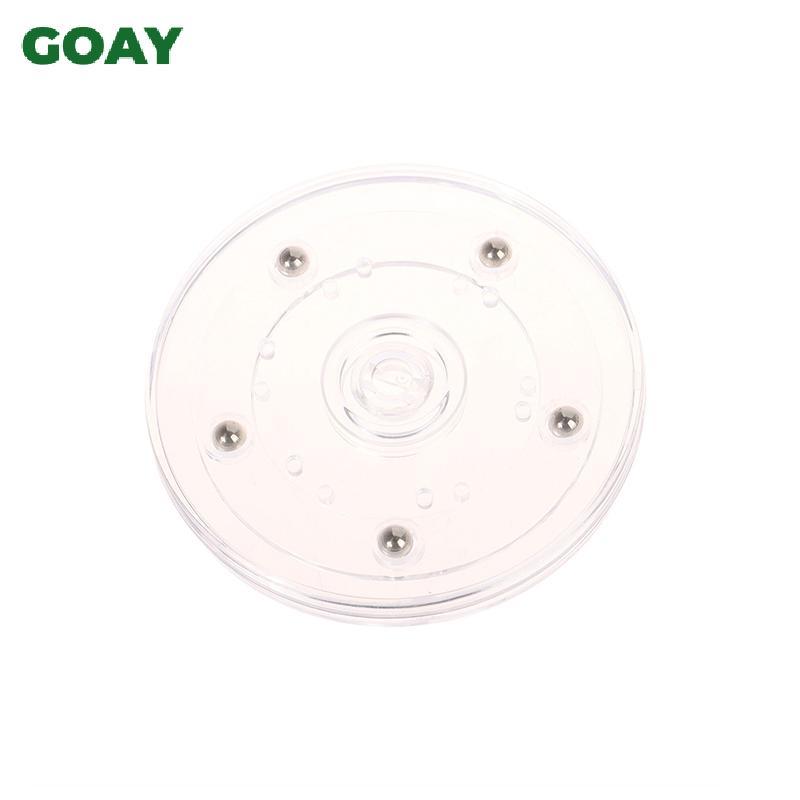 Bàn xoay trang trí 360° tròn trong suốt GOAY, đế trưng bày trang sức, phần cứng nội thất VN
