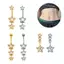 Siyuyan Pha Lê Ngôi Sao Rối Bụng Nút Nhẫn Thép Không Gỉ Dainsty Zircon Rốn Nhẫn Bụng Xuyên Cơ Thể Trang Sức VN