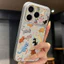 Ốp lưng iPhone Mạ họa tiết da Màu sắc họa tiết mèo iPhone 17 16 15 14 13 12 11 Pro Max Plus Max