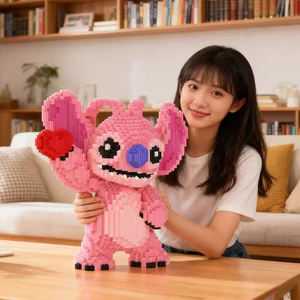 Stitch Quá Khổ Giáo Dục Lắp Ráp Khối Xây Dựng Lắp Ráp Series Các Hạt Nhỏ Đồ Chơi Giáo Dục Trẻ Em Quà Tặng Hoặc