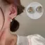 PNPIA- 1 Đôi Bông Tai Màu Vàng Hợp Kim Hình Đậu Đơn Giản Cho Người Phụ Nữ Phong Cách Hàn Quốc Trang Sức Thời Trang Goth Đảng Bé Gái Phụ Kiện Trang Sức