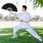 Quạt gấp phong cách Trung Hoa màu đen cổ điển, Quạt Kung Fu. Lý tưởng để trang trí đám cưới DIY