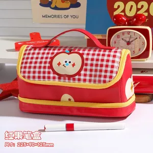 2026 Phong Cách Mới Dễ Thương Lưới Nhỏ Nhà Hộp Đựng Bút Chì Dung Tích Lớn Chống Bụi Bẩn Chống Va Chạm Niche ins Túi Văn Phòng Phẩm Sinh Viên Dễ Thương 260616