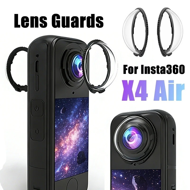 Tương thích với Insta 360 X4 Air X5 X3 Vỏ bảo vệ ống kính toàn cảnh Kính cường lực Chống trầy xước Vỏ bảo vệ chống rơi Ống kính bảo vệ
