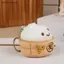 # HB # Soft Little Bun Móc Khóa Kawaii Fluffy Xiaolongbao Móc Khóa Mô Phỏng Thực Phẩm Hoạt Hình Sang Trọng Mặt Dây Chuyền Quà Tặng.