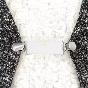 Flgo Retro Cardigan Kẹp Áo Len Cổ Kẹp Khăn Choàng Kẹp Khăn Choàng Kẹp Áo Dây Xích Kẹp