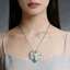 Vòng cổ chín cánh PYCOU, Vòng cổ mặt dây chuyền màu bạc hình tráng men, Vòng cổ mặt dây chuyền chín cánh độc đáo màu hoa bắt lửa Người bảo vệ Mặt dây chuyền quyến rũ Ý nghĩa