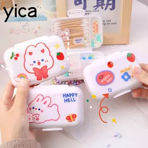Hộp đựng thuốc YICA, Thuốc du lịch Mini trong suốt, có nhãn dán PP Hộp đựng đồ trang sức