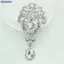Bluelover Bạc Hoa Lớn Cô Dâu Thổ Cẩm Kim Cương Giả Pha Lê Diamante Cưới Thổ Cẩm Pin Mới