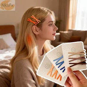 NKSFX 3 Cái / bộ Kẹp Tóc, Kẹp Tóc Hình Học Chữ Thập, Hợp Kim Thời Trang Màu Gradient Nổ Kẹp Tạo Kiểu Tóc