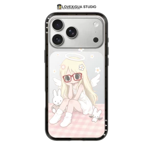 Ốp điện thoại từ tính hình thỏ trắng dễ thương cho IPhone 17Pro Max 17 Air 15 14 13 16 Plus Ốp lưng bảo vệ chống sốc