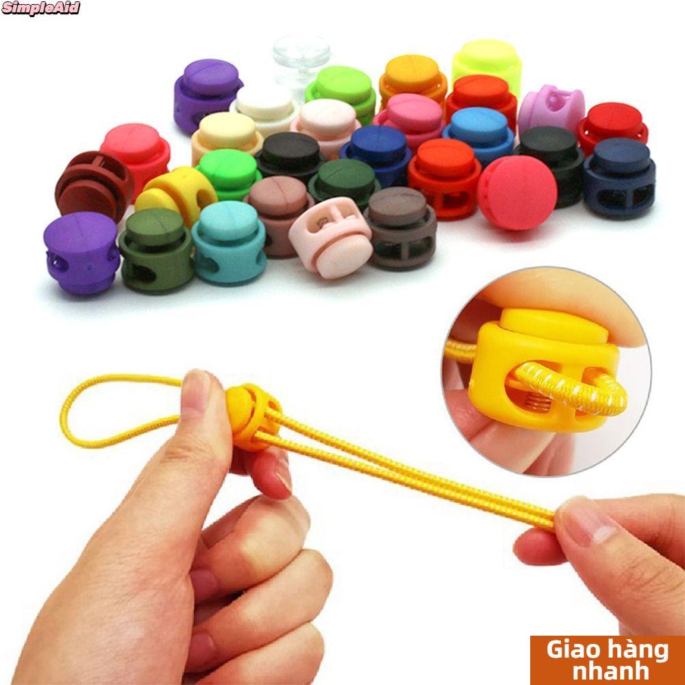[Vận chuyển nhanh] SIMPLEAID 10 chiếc khóa chặn dây lò xo, kẹp Paracord DIY, phụ kiện ba lô/giày/túi nhựa