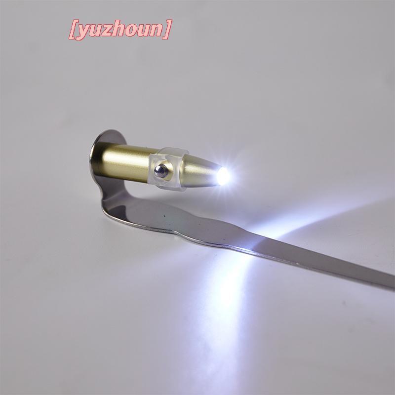 [yuzhoun] Dụng cụ tẩy đá Tonsil Sáp tai Đèn LED Dụng cụ chăm sóc làm sạch miệng bằng thép không gỉ