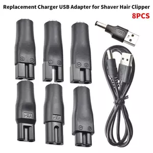8 Chiếc Dây Nguồn 5V Sạc Thay Thế USB Adapter Cáp DC Chuyển Đổi Đa Năng Cho Mọi Loại Máy Cạo Râu Điện Cắt Tóc