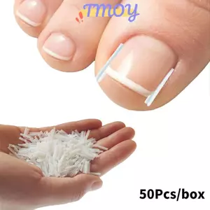 TMOY 50 Cái Dụng cụ chỉnh sửa móng chân mọc ngược Móng chân mọc ngược Điều trị móng tay Miếng dán đàn hồi Stier Kẹp thẳng Nẹp Dụng cụ làm móng chân TMOY