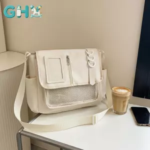 GHX Nhật Bản Y2K Harajuku Túi Đi Học Trong Suốt Itabag Di Động Trong Suốt Túi Đeo Vai Trong Suốt Cho Du Lịch Ngắn Ngày Cuối Tuần Đi Chơi VN