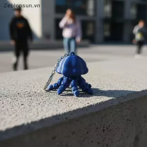 # HB # 1 Cái Móc khóa sứa in 3D Đồ chơi Fidget di chuyển được khớp nối Trang trí động vật biển độc đáo cho Bapa.