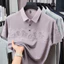 Họa tiết ngựa động vật mùa hè nam dáng rộng cổ áo polo ngắn tay