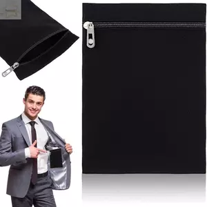 Túi ẩn bên AWNGD may bên trong, Túi an ninh bên trong bằng vải Polyester bền, Màu trơn chất lượng cao có khóa kéo Túi đựng ví du lịch