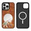 Phim Hoạt Hình Mũ Cô Gái Gương Cứng Từ Tính Ốp Lưng Điện Thoại IPhone 15 14 13 12 11 16 Plus 17 Pro Max 17 Vỏ Chống Sốc Không Khí