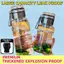 Bình nước thủy tinh cầm tay chống vỡ 750ml / 1000ml Cốc trong suốt dùng cho nước ép sữa cắm trại ngoài trời [VN]