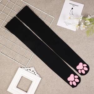 3D Silicone Mèo Vuốt Tất Cos Mô Phỏng Mèo Vuốt Thịt Miếng Lót Tất Gothic Gợi Cảm Vớ ZILA