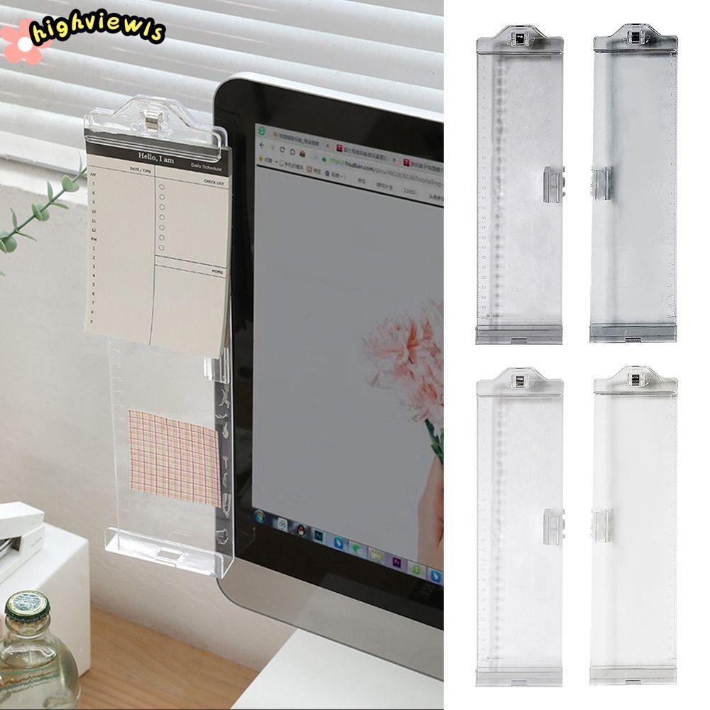Bảng ghi nhớ màn hình HIGHVIEWLS, Bảng điều khiển bên máy tính ổn định trong suốt, Chất lượng cao có kẹp Bảng ghi chú bàn văn phòng