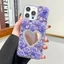 Thích hợp cho Ốp điện thoại Apple 16Promax Gương tình yêu hồng iPhone17 Full Diamond 15 Vỏ bảo vệ 14 chống sốc