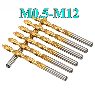 ((LXY) Mũi khoan xoắn thép tốc độ cao mạ titan Mũi khoan bằng thép không gỉ mở rộng Kim loại Hợp kim nhôm Mũi khoan đồng M0.5-M12 Lỗ mở (RM-VN)