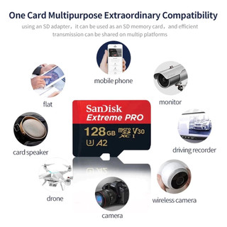 Thẻ nhớ Sandisk Extreme Pro Micro SDXC16GB/ 32G/64G/128G /256G/512GB/1TB chính hãng cho Flycam, máy quay cầm tay