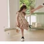 ✿ Bé Gái Tranh Sơn Dầu Hoa Không Tay Bud Đầm 3D Jacquard Hoa Trẻ Em Mùa Hè Vintage Sundress
