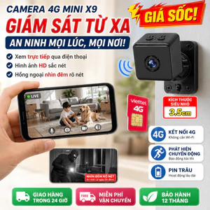 🔥sốc🔥Camera giám sát 4G mini X9 xem từ xa HD | Camera an ninh gia đình không dây có hồng ngoại đêm | Camera WiFi mini